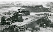 Mining at Nobles Nob in 1980.