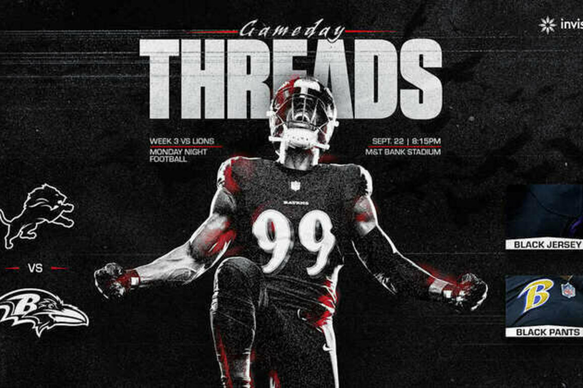Ravens to Wear All-Black for Darkness Game on 'Monday Night Football'