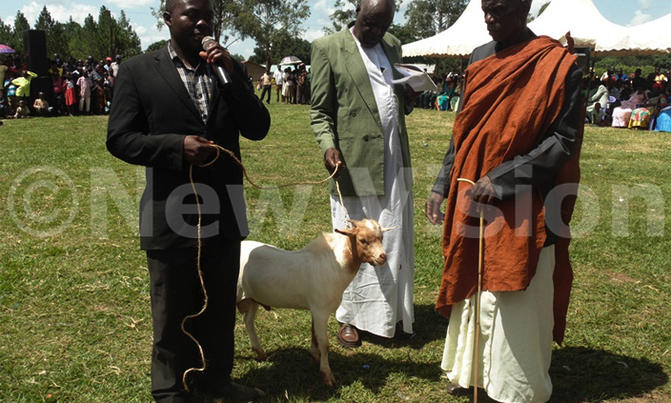 Bunyoro king names two babies during his visit to Kiryandongo Maternity ward Bunyoro king names two babies during his visit to Kiryandongo Maternity ward