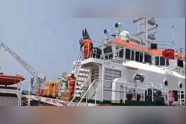 Offshore supply vessel anchors at Kerala's Kollam Port amid tensions in West Asia