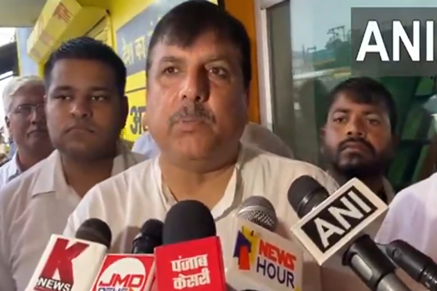 AAP MP Sanjay Singh meets Pahalgam terror attack victims Shubham Dwivedi's family