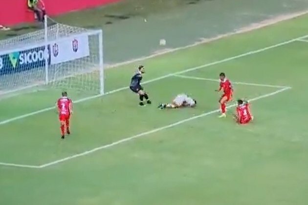 Brazilian footballer scores utterly bizarre goal but was it cheating
