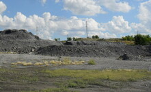 Overburden tips at a gold mine in Kazakhstan