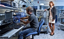 Head of Ericsson Research, Sara Mazur, in the Ericsson 5G Lab