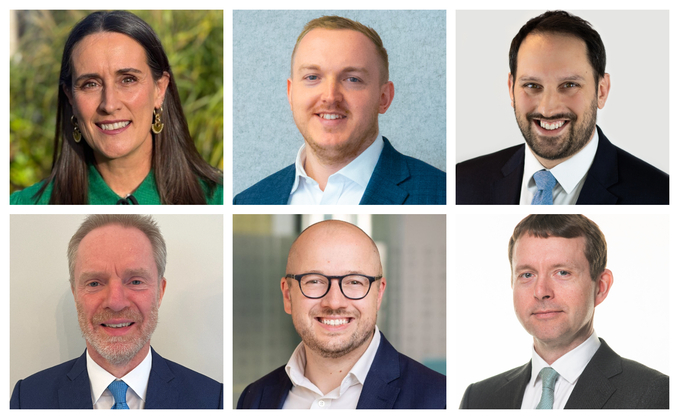 (Top row left to right): L&G’s Lesley-Ann Morgan; Sackers’ Owen Clarridge and Broadstone’s Adam Bexson. (Bottom row left to right) M&G’s Andrew Reid; Barnett Waddingham’s David Barnett and PIC’s Dom Veney.