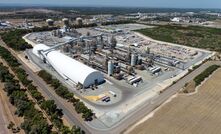 An aerial view of Covalent Lithium's lithium hydroxide refinery in Kwinana