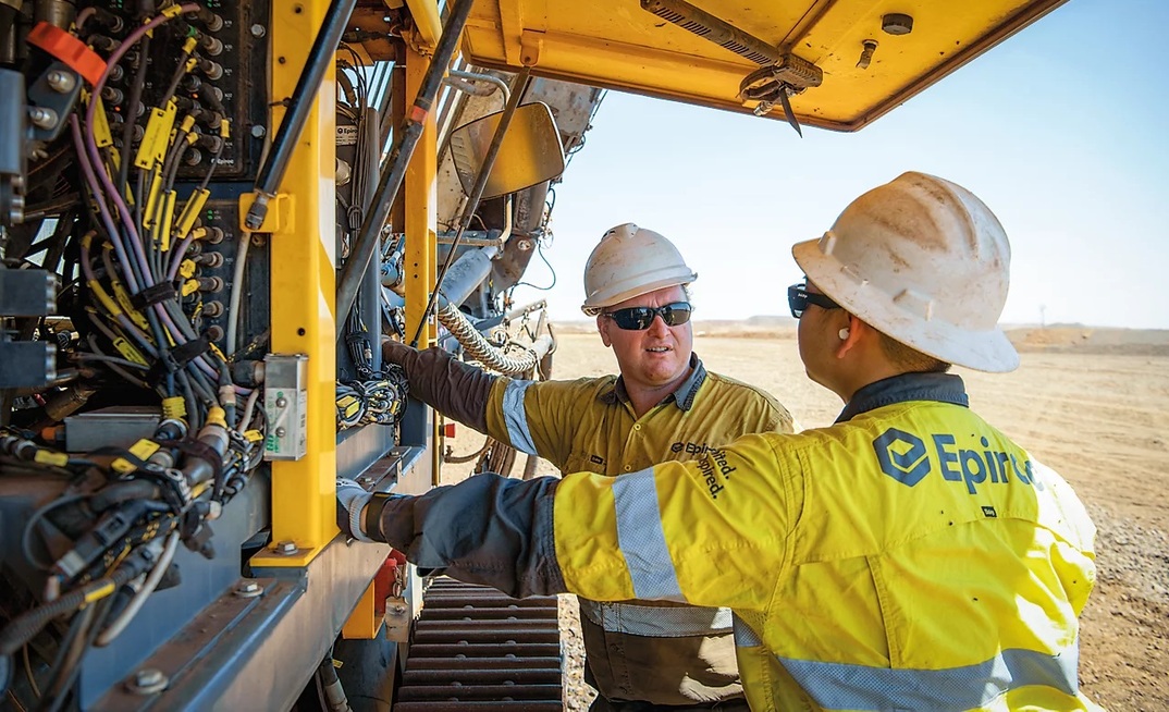 An automation specialist, Epiroc’s Nick Howlett (left), is at the front of the company’s cutting-edge developments in autonomous mining. Credit: Epiroc
