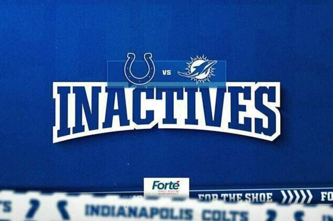 Colts announce 7 inactive players for Week 1 game vs. Miami Dolphins