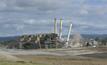 The chimneys being brought down at the old Hazelwood power station in 2020.