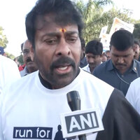 Chiranjeevi pays tribute to Sardar Vallabhbhai Patel on his birth anniversary, joins Run for Unity in Hyderabad