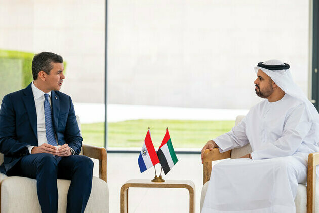 Theyab bin Mohamed bin Zayed receives President of Paraguay at Wahat Al Karama