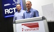 Fasser's technical manager Christian Araya visits RCT’s headquarters; RCT’s product manager Mick Tanner also pictured