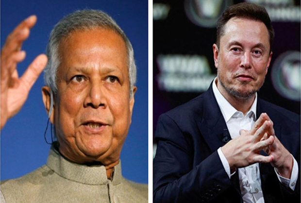 Muhammad Yunus invites Elon Musk to visit Bangladesh, launch Starlink satellite service