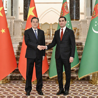 TURKMENISTAN-ASHGABAT-PRESIDENT-CHINA-DING XUEXIANG-MEETING