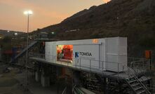 A Tomra sorting set up at Black Chrome mine in South Africa.