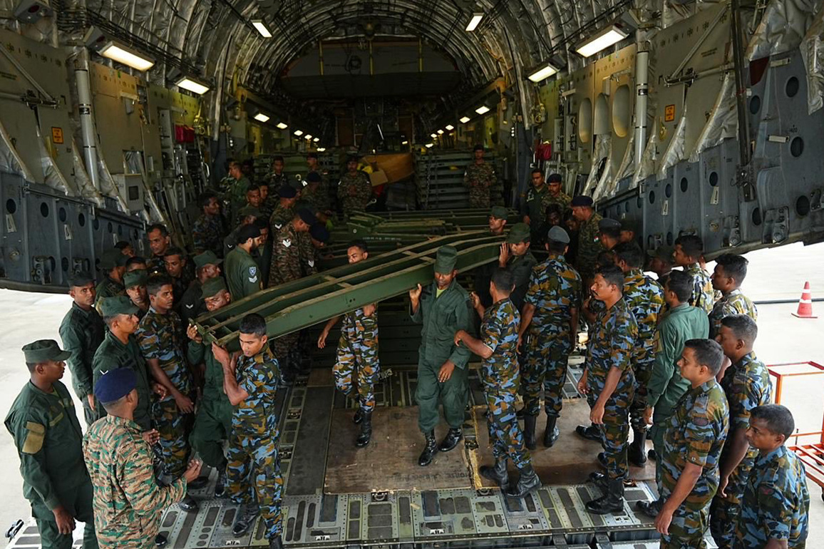 India sends fourth C-17 to Sri Lanka with Bailey bridge units for relief operations