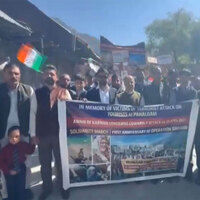 Students, civil society members hold solidarity marches in Jammu on Pahalgam terror attack anniversary