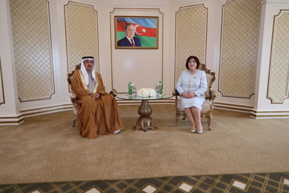 Saqr Ghobash, Azerbaijan's Speaker of Milli Majlis discuss strengthening parliamentary cooperation