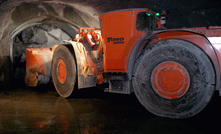 A Sandvik LHD in action underground