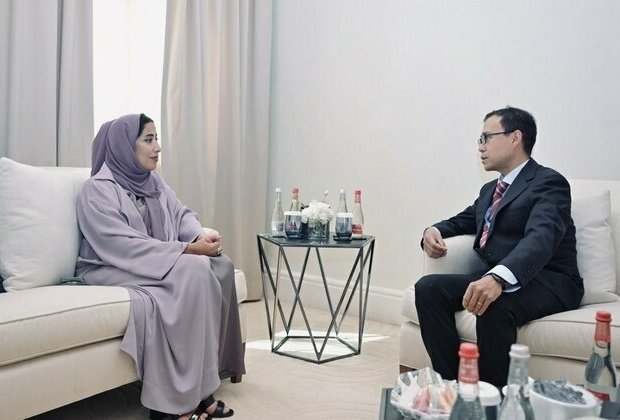 Mona Al Marri meets with Jia Peng, Director, CGTN China Media Group