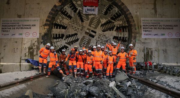 A TBM named Berthe de Puybusque, working on the Toulouse Metro has broken through at the Fondeyre station in France as part of the Line C project