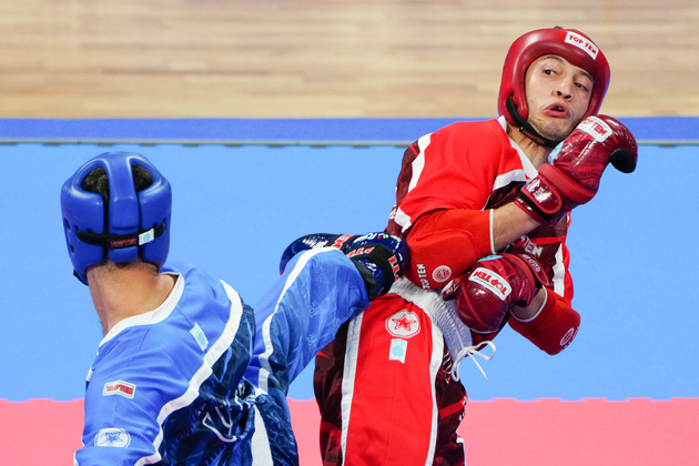 (SP)CHINA-CHENGDU-THE WORLD GAMES 2025-KICKBOXING-MEN'S POINT FIGHTING -74KG-SEMIFINALS (CN)