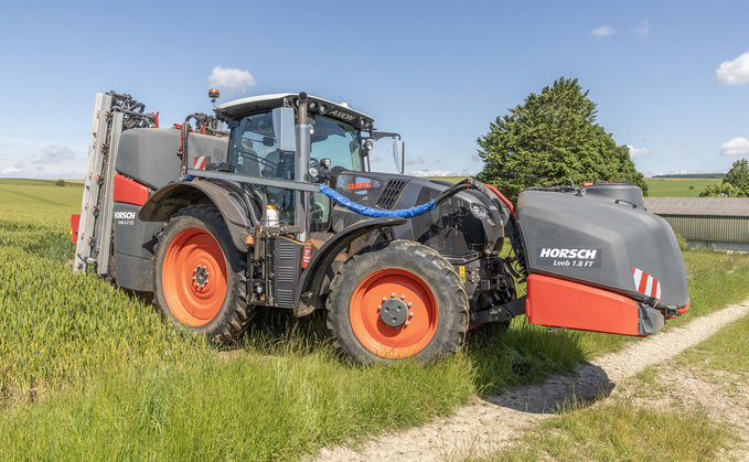 Metallic grey Axion is one of two 810s in use at Ridge Farm. 