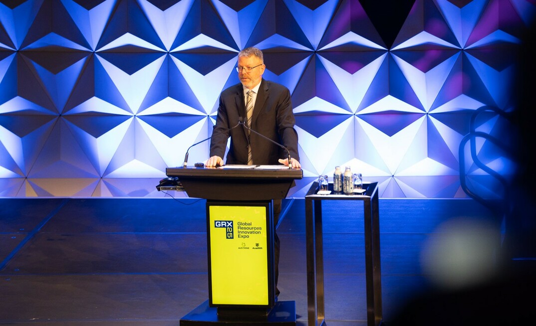 Tim Ledbetter, Epiroc’s vice president of operations, at the GRX25 conference in Brisbane.