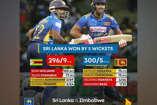 Chandimal, Nissanka's fifties help Sri Lanka beat Zimbabwe in 1st ODI