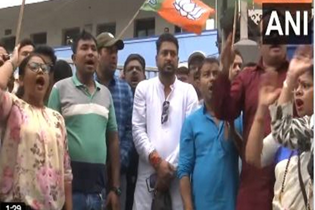 West Bengal: BJP leads protest in Siliguri after two Charak Puja devotees attacked, blames TMC