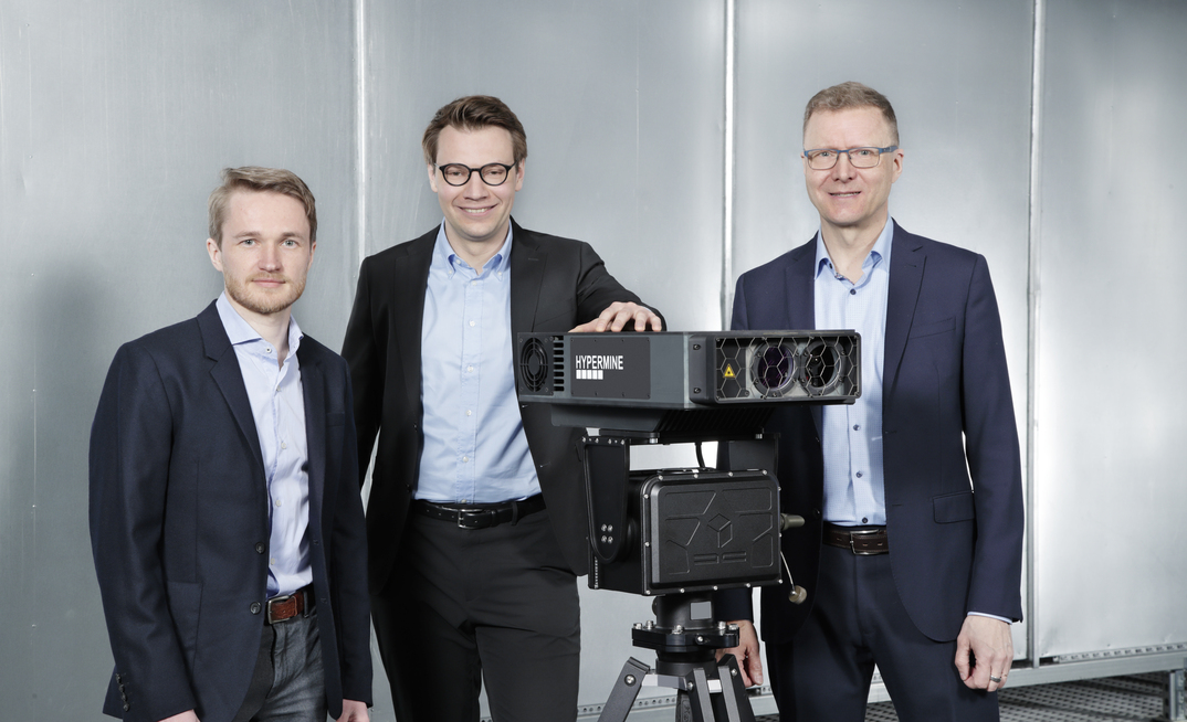 Hypermine’s founders, from left, chief product officer Andrei Rupasov, chief technologist Mikhail Mekhrengin, and chief executive Markku Makkonen.