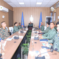 Air Marshal Vijay Kumar Garg visits Air Force Station Prahladpur, Delhi