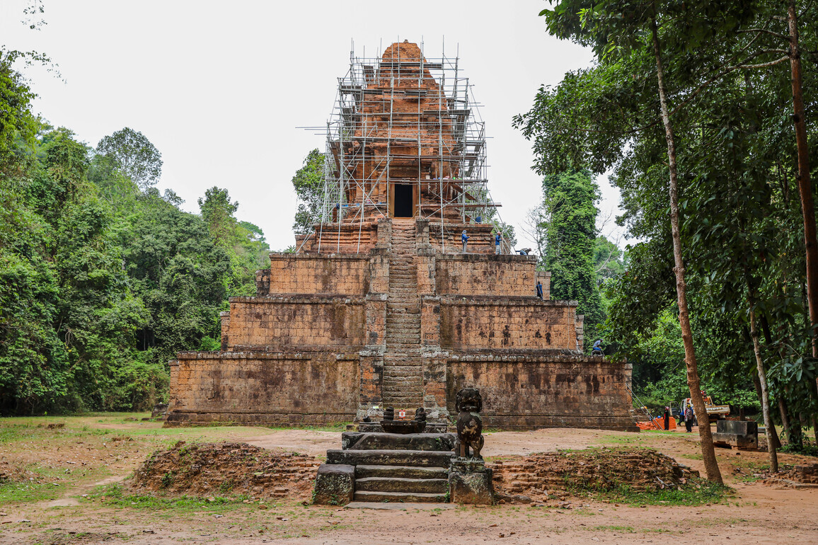 CAMBODIA-SIEM REAP-BAKSEI CHAMKRONG TEMPLE-RESTORATION-CONCLUDING