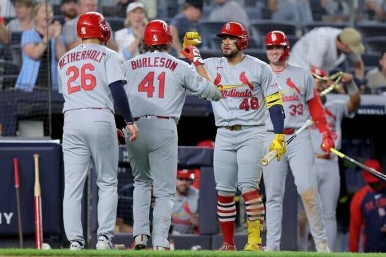 MLB roundup: Alec Burleson's 3 HRs help Cardinals bash Yankees