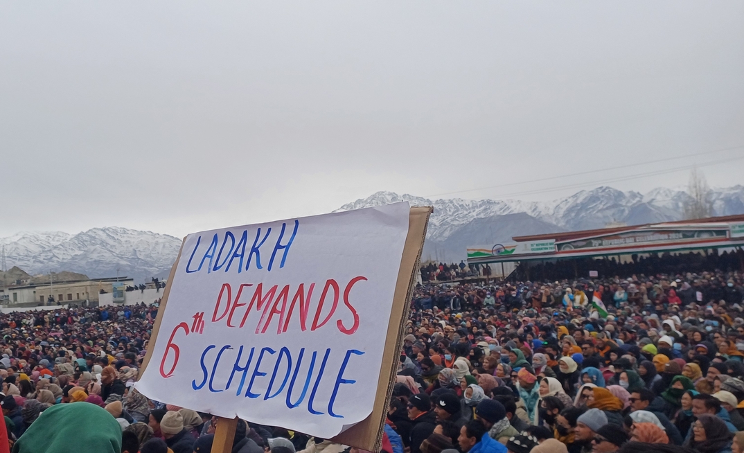 Protests in Ladakh demand sovereignty, especially over resources. 