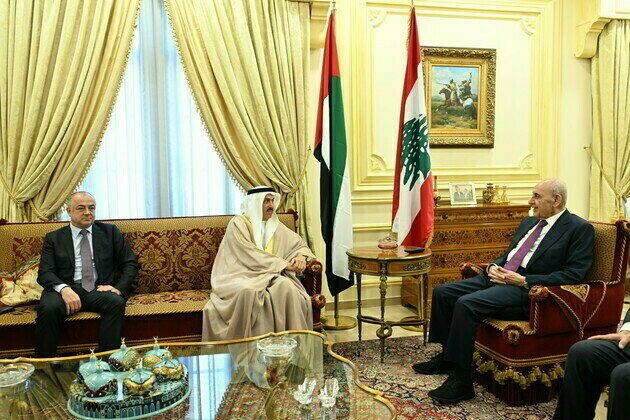 Saqr Ghobash meets Speaker for Lebanese Parliament in Beirut