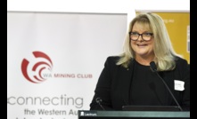 Alex Atkins addressing the Western Australian Mining Club’s St Barbara’s Day function.