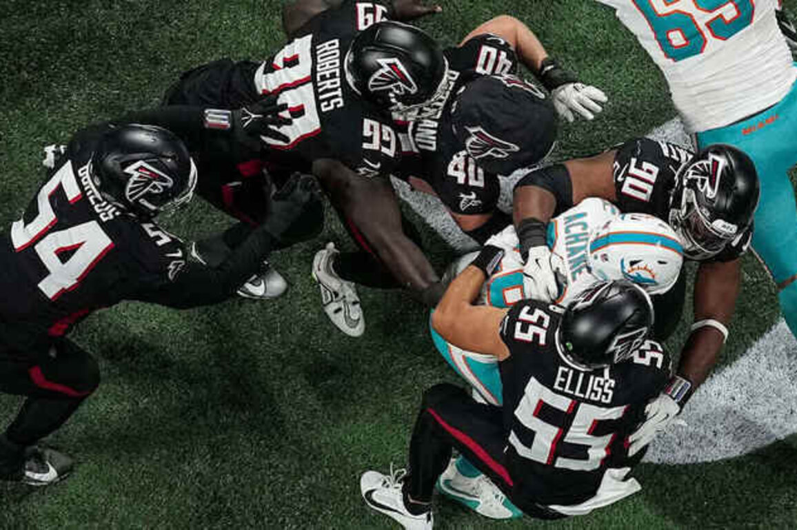 Falcons run defense improved  but still needs more
