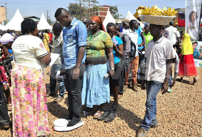  ulangira ick ayimba weighs people who turned up for free health services 