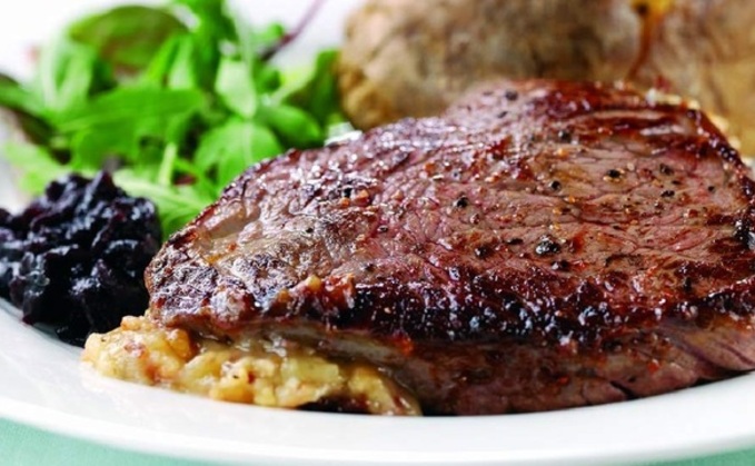 Stilton stuffed rump steak