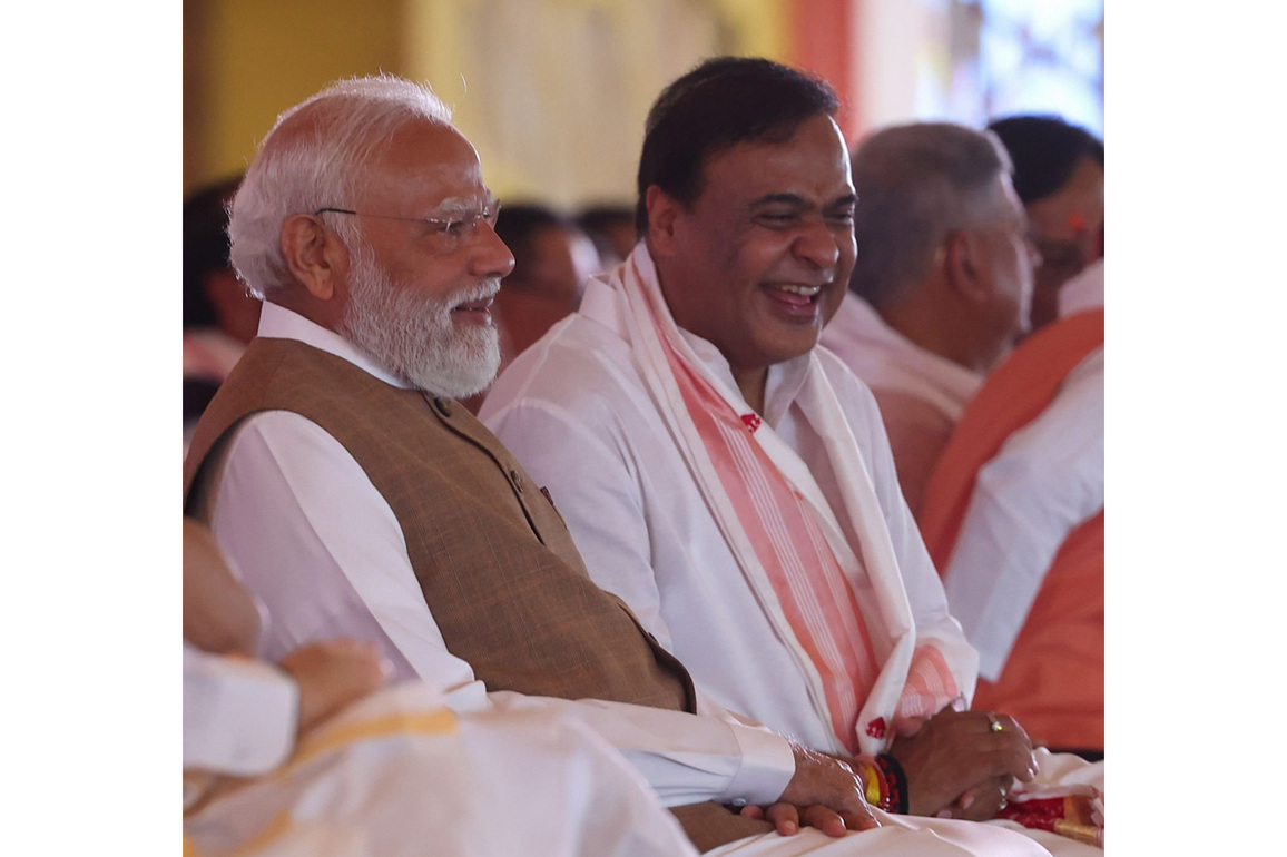 "Great day for Assam": PM Modi congratulates Himanta Biswa Sarma on second term as Assam CM