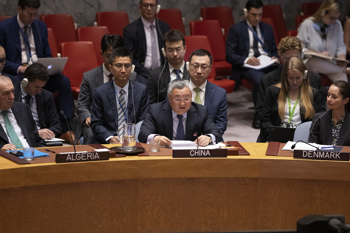 UN-SECURITY COUNCIL-EMERGENCY MEETING-ISRAEL-IRAN TENSIONS-CHINESE ENVOY