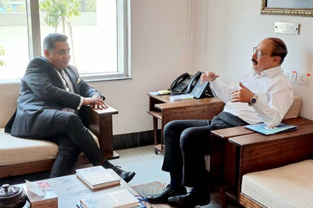 UK MoS for South Asia Lord Tariq Ahmad meets former Foreign Secy Shringla in Delhi