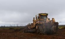 A dozer in action at Kat Gap.