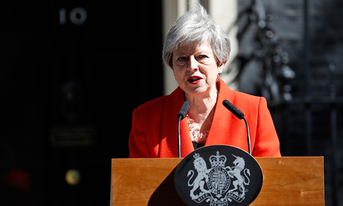 British PM May announces resignation in emotional speech British PM May announces resignation in emotional speech