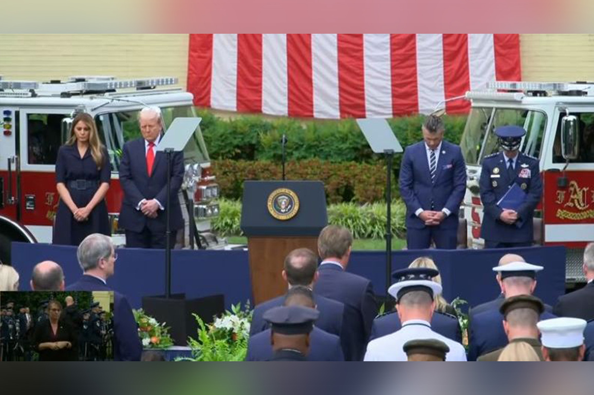 President Trump, First Lady Melania attend 24th anniversary of 9/11 attack