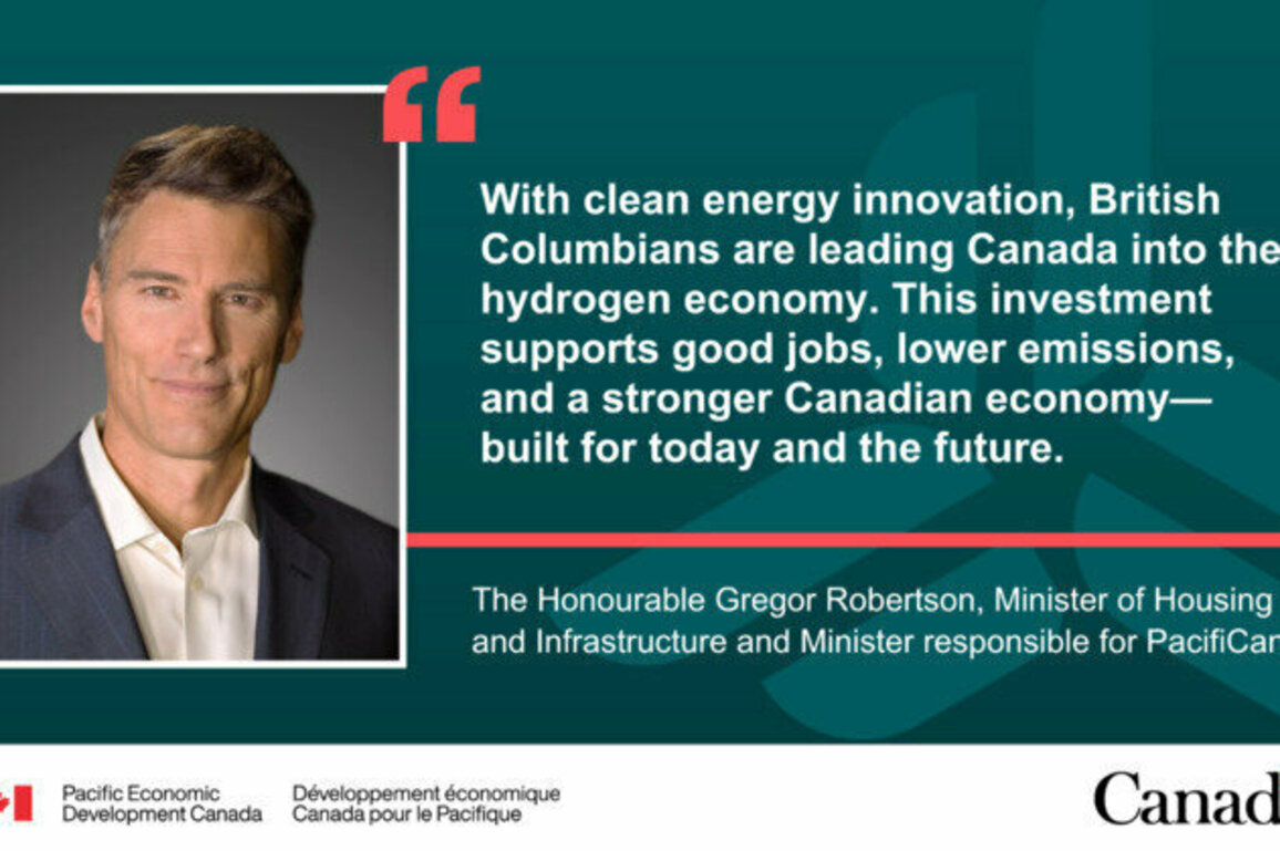 Government of Canada invests in British Columbia's hydrogen and fuel cell sector