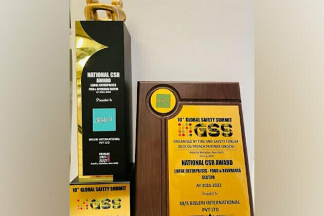 Bisleri International conferred with National CSR Award by Fire and Safety Forum in association with the United Nations Global Compact Network India