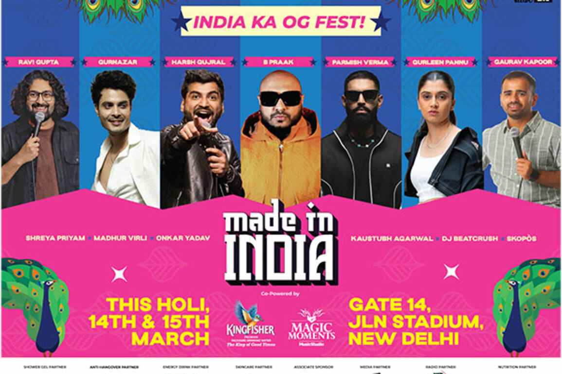 Made In India Fest 2025: The Ultimate Holi & Comedy Festival Comes to Delhi