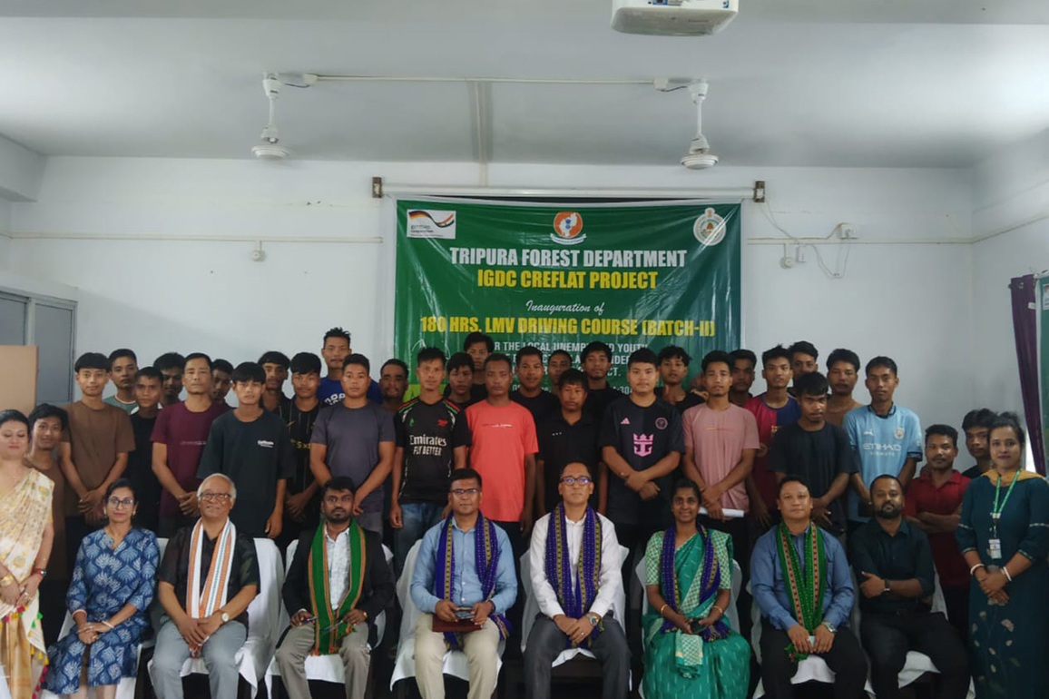 Tripura Forest Department's IGDC CREFLAT Project launches residential driving training for rural youth